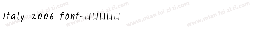 Italy 2006 font字体转换